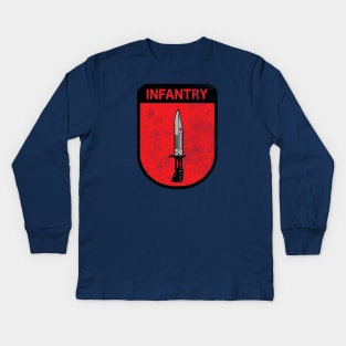 British Army Infantry (distressed) Kids Long Sleeve T-Shirt